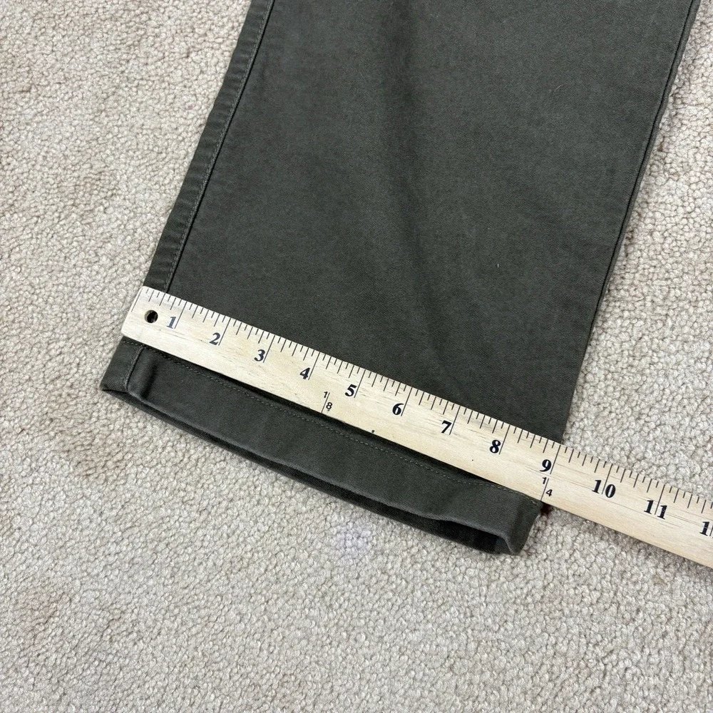 LL Bean Men's Pants Size 38 x 32 Green Chino Soft Flannel Standard Fit 298253
